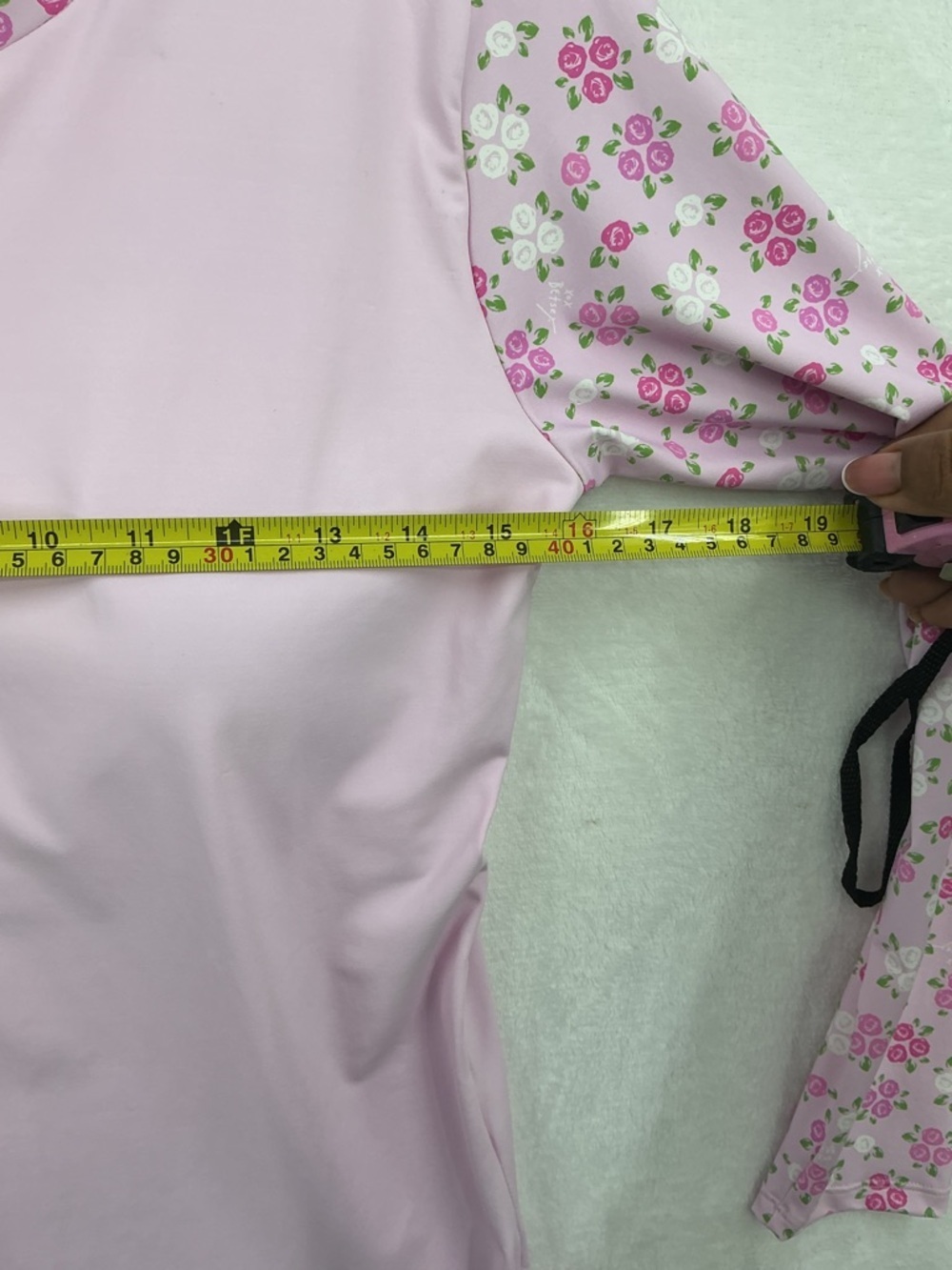 Betsey Johnson Light Pink Long-Sleeve Floral Sleeve Swim  811 Coverup - Picture 6 of 8
